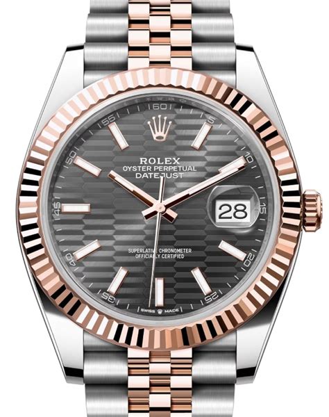 rolex datejust 41 rose gold jubilee slate face